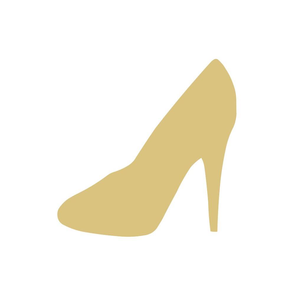 Basic Shape High Heel MDF Cutout Silhouette Style 3 - Unfinished For DIY