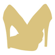 Basic Shape High Heels MDF Cutout Pump Silhouette - Unfinished For DIY