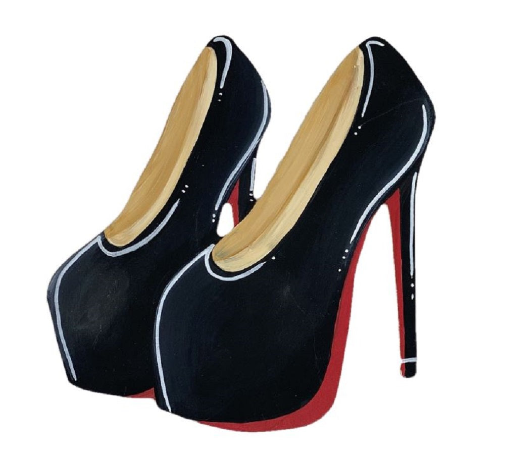 Basic Shape High Heels MDF Cutout Stiletto Silhouette - Unfinished For DIY