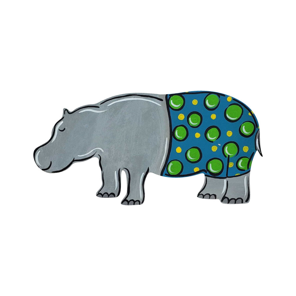 Basic Shape Hippo MDF Cutout Silhouette - Unfinished For DIY