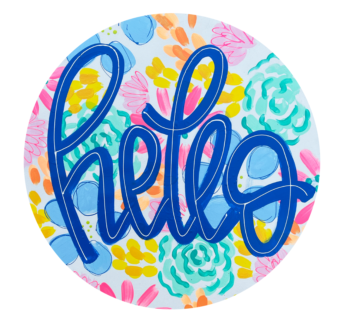 HANG IT UP CO COLORFUL HELLO CIRCLE