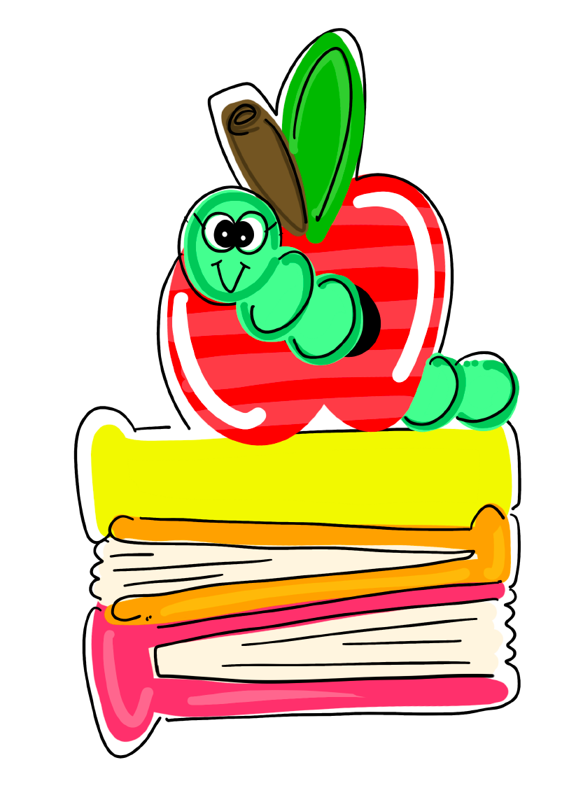 HANG IT UP CO BOOKS WITH APPLE AND WORM