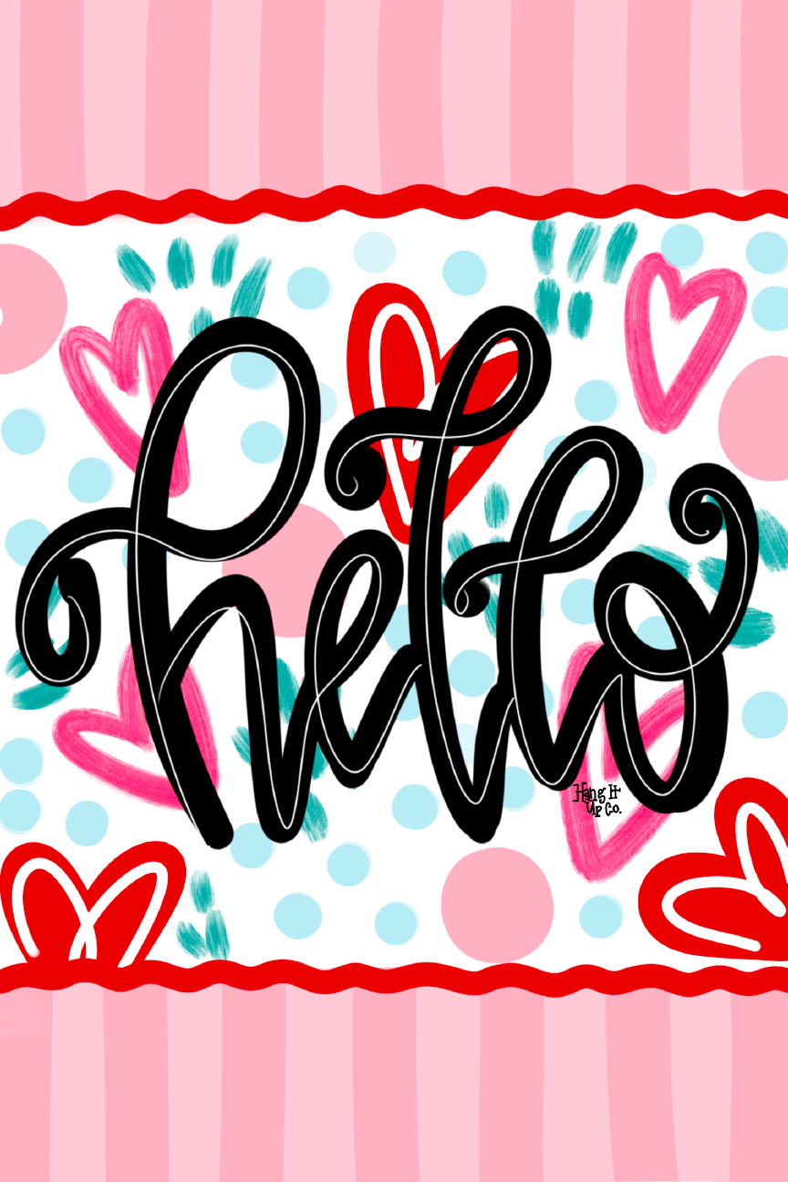 HANG IT UP CO HELLO WITH HEARTS