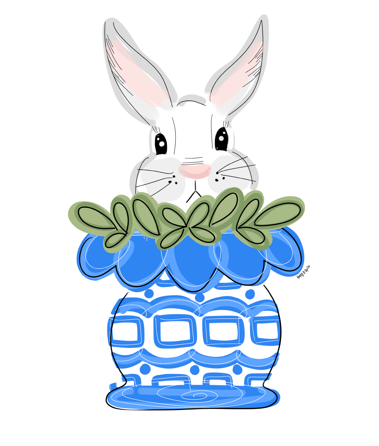 HANG IT UP CO BUNNY IN GINGER JAR