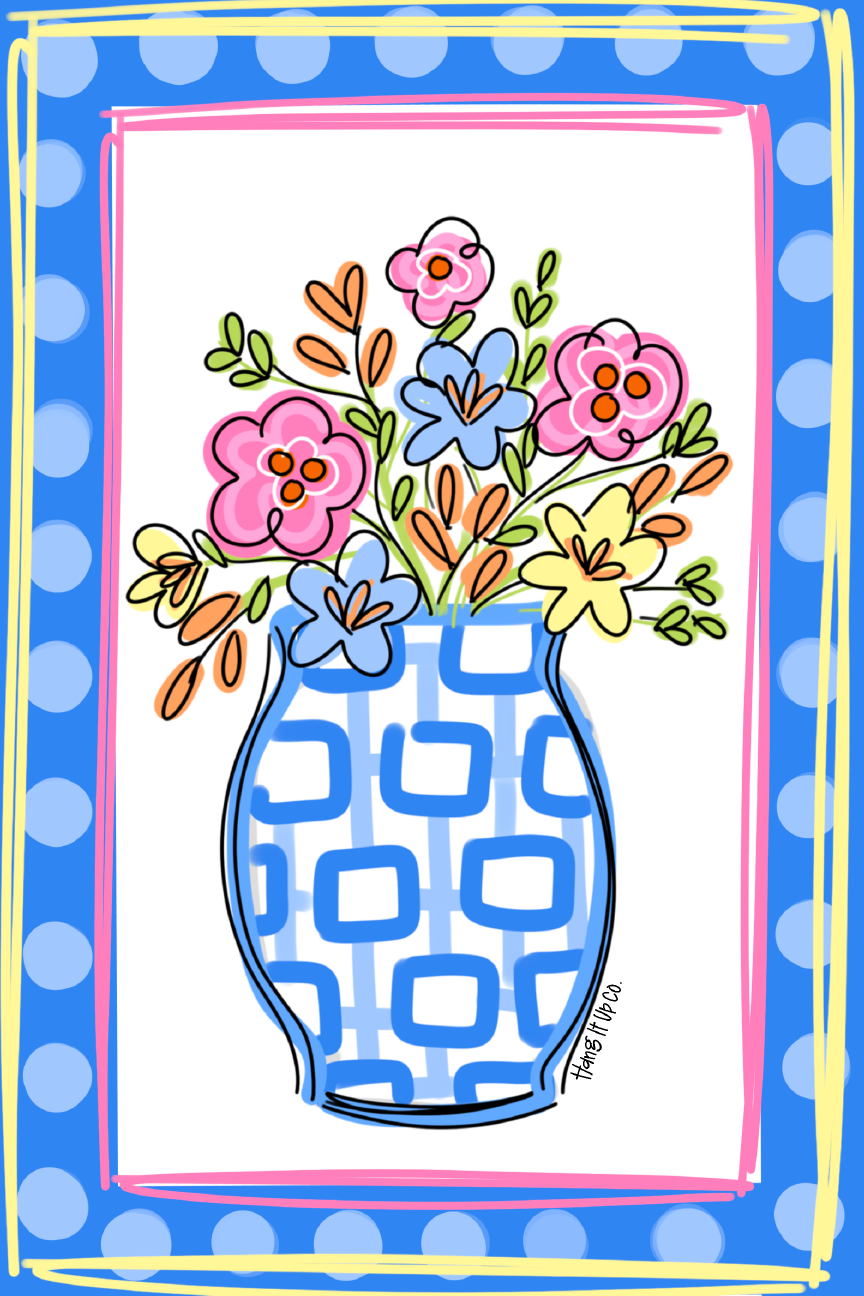 HANG IT UP CO GINGER JAR VASE