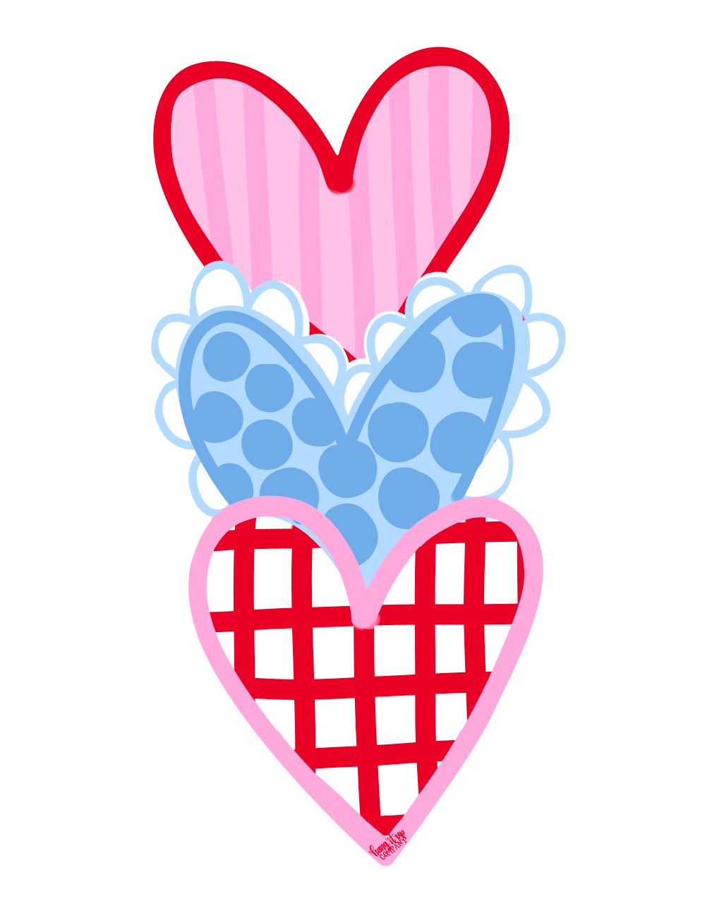 HANG IT UP CO STACKED HEARTS