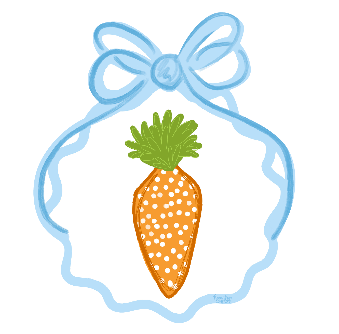 HANG IT UP CO CARROT IN BLUE RIBBON