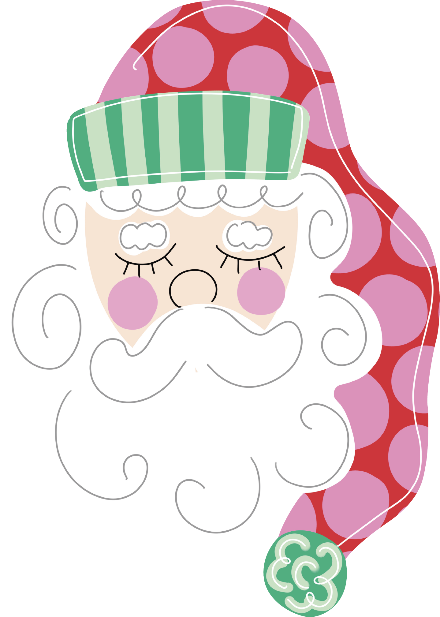 HANG IT UP CO SANTA WITH POLKA DOT HAT