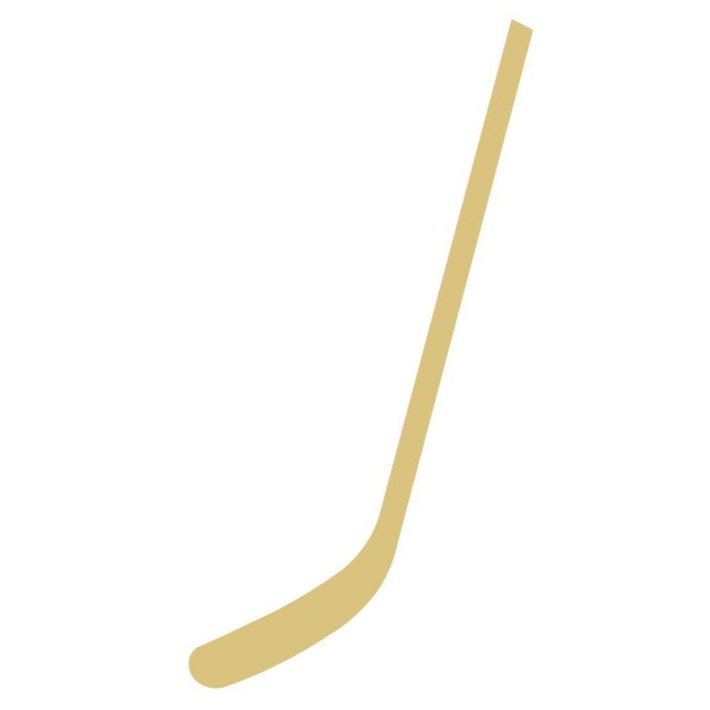 Basic Shape Hockey Stick MDF Cutout Silhouette - Unfinished For DIY