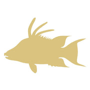 Basic Shape Fish MDF Cutout Hogfish Silhouette - Unfinished For DIY