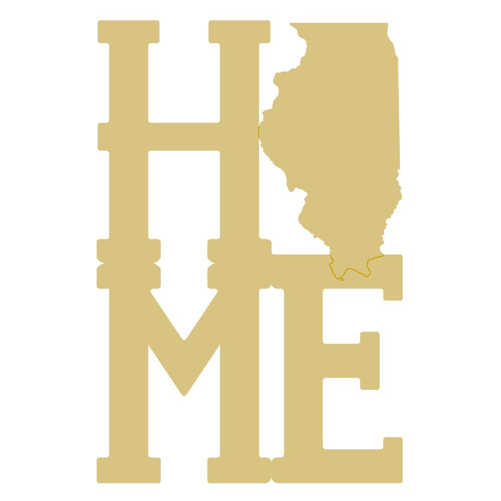 Basic Shape Word MDF Cutout Home - Unfinished For DIY