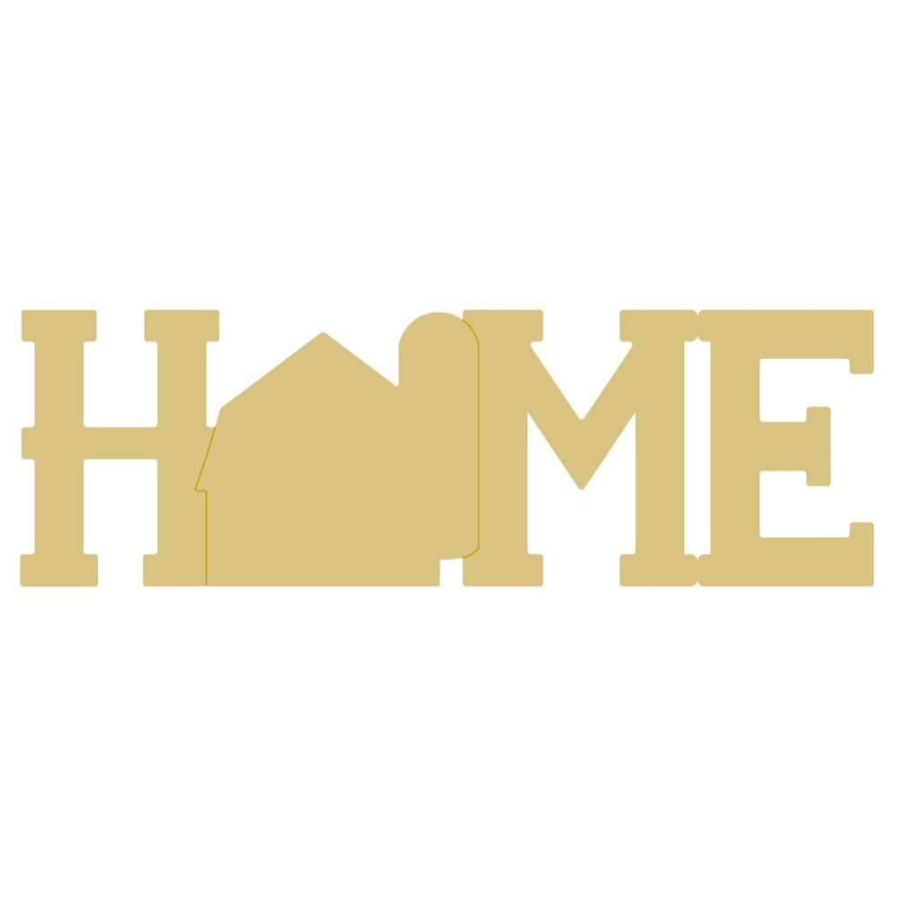 Basic Shape Home MDF Cutout Home With Barn - Unfinished For DIY