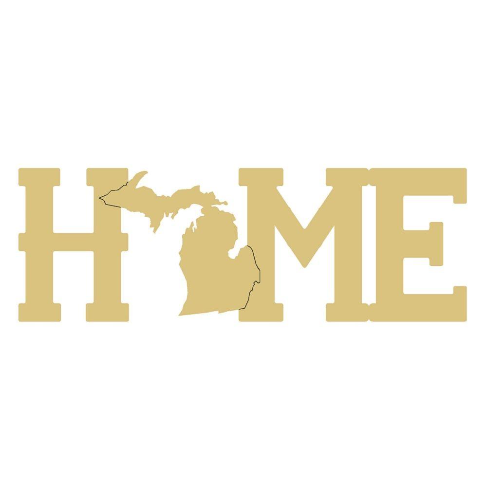 Basic Shape Square MDF Cutout Home - Unfinished For DIY