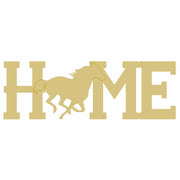 Basic Shape Home MDF Cutout HOME Running Horse - Unfinished For DIY