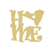 Basic Shape Home MDF Cutout New York State Heart - Unfinished For DIY