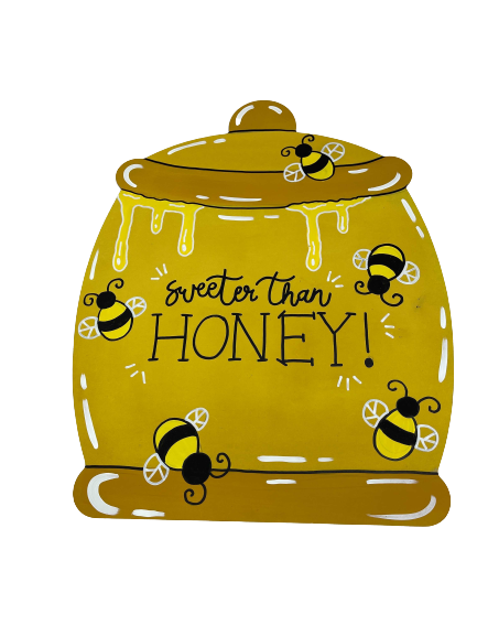 Basic Shape Honey Jar MDF Cutout Silhouette - Unfinished For DIY