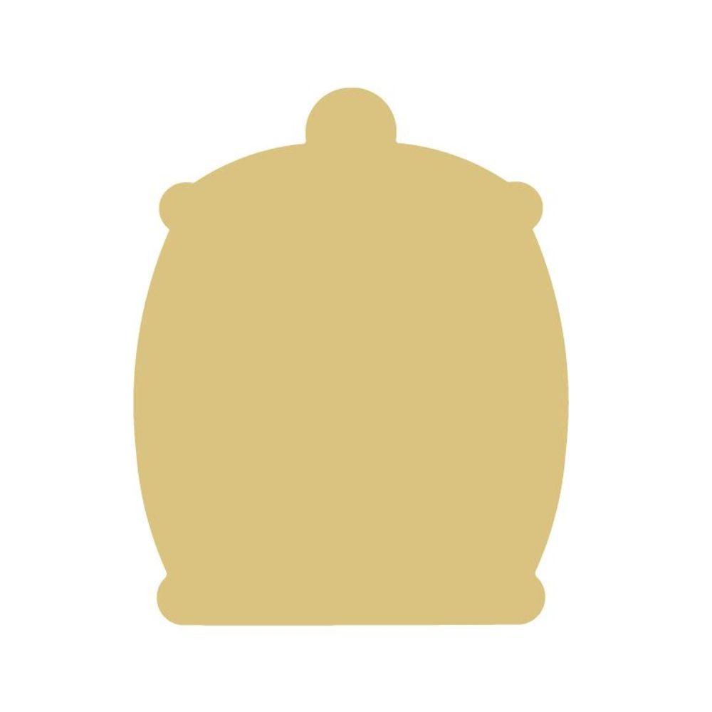 Basic Shape Honey Jar MDF Cutout Silhouette - Unfinished For DIY