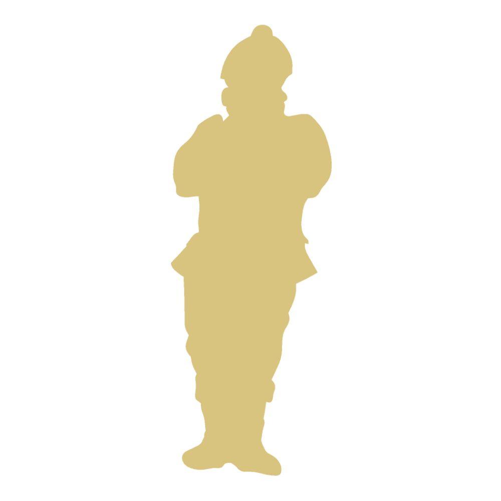 Basic Shape Firefighter MDF Cutout Silhouette - Unfinished For DIY