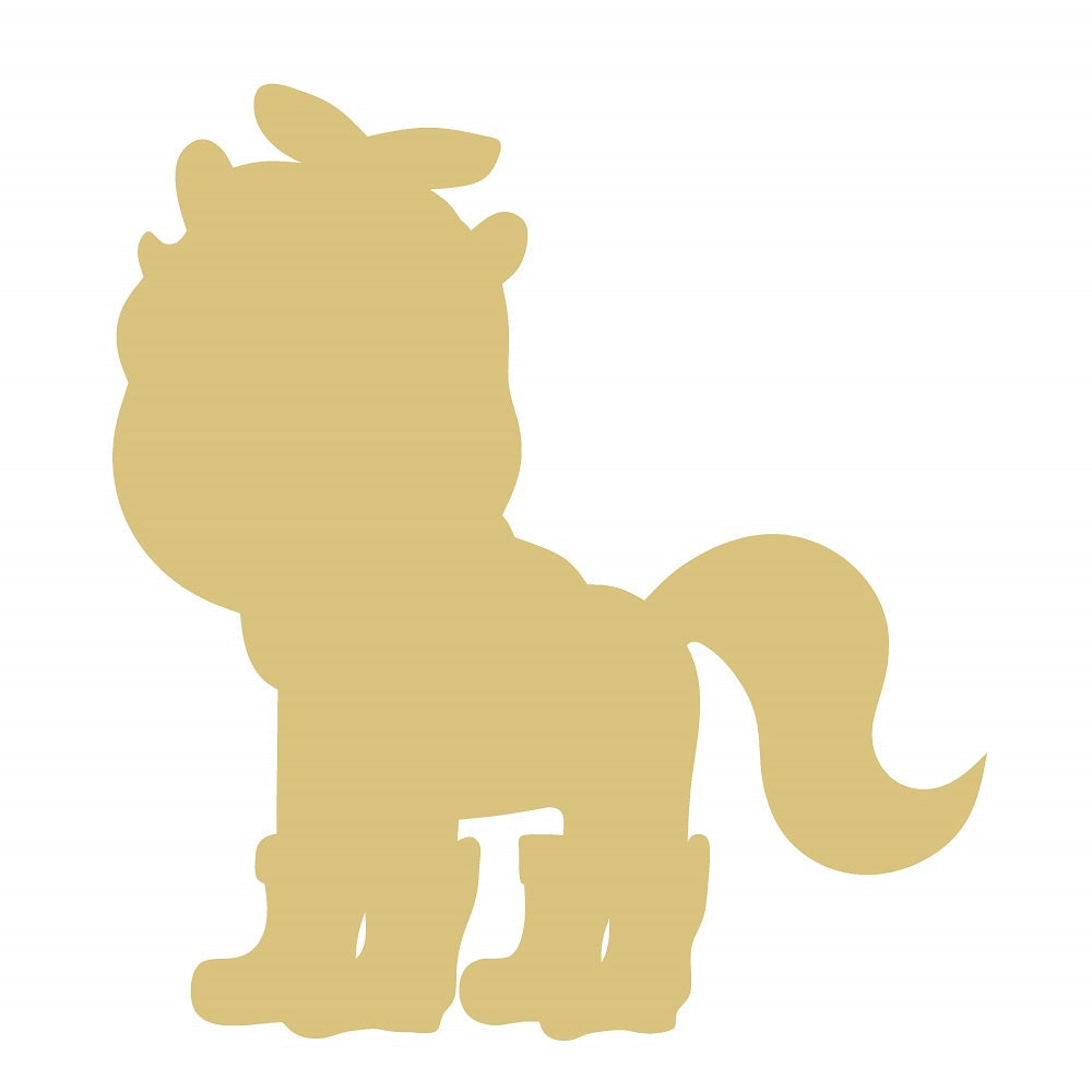 Basic Shape Horse MDF Cutout Toy Horse Silhouette - Unfinished For DIY