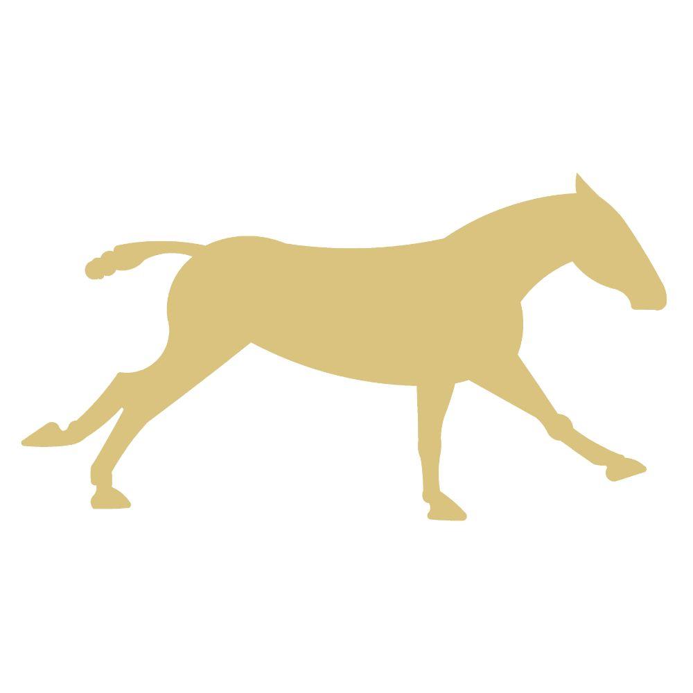 Basic Shape Horse MDF Cutout Galloping Silhouette Style 5 - Unfinished For DIY