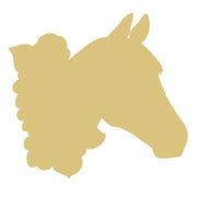 Basic Shape Horse Head MDF Cutout Silhouette - Unfinished For DIY
