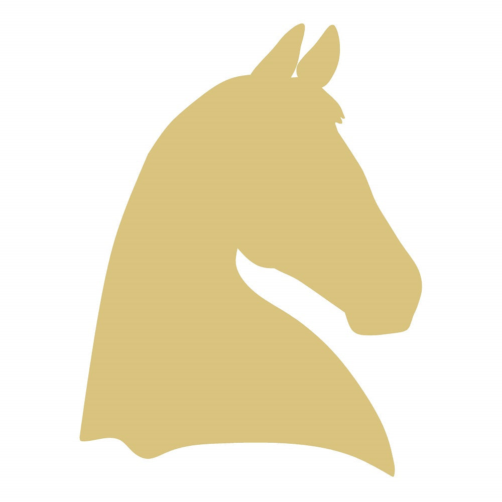 Basic Shape Horse MDF Cutout Silhouette - Unfinished For DIY