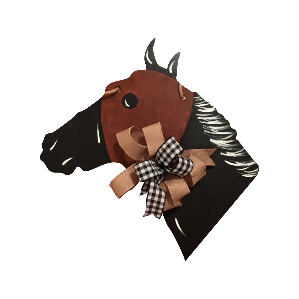 Basic Shape Horse Head MDF Cutout Silhouette Style 2 - Unfinished For DIY