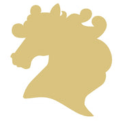 Basic Shape Horsehead MDF Cutout Silhouette - Unfinished For DIY