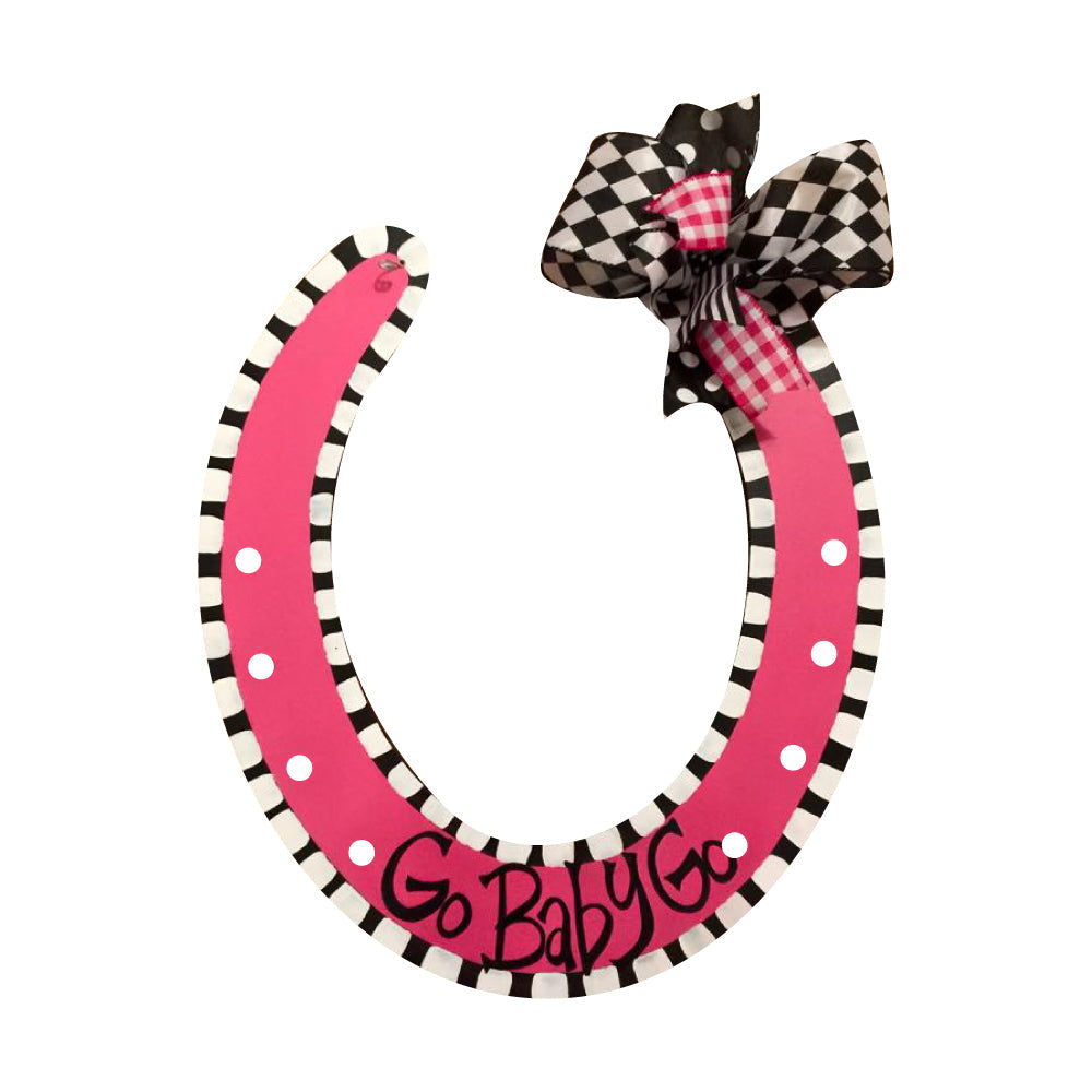 Basic Shape Horseshoe MDF Cutout Nail Holes Pattern - Unfinished For DIY