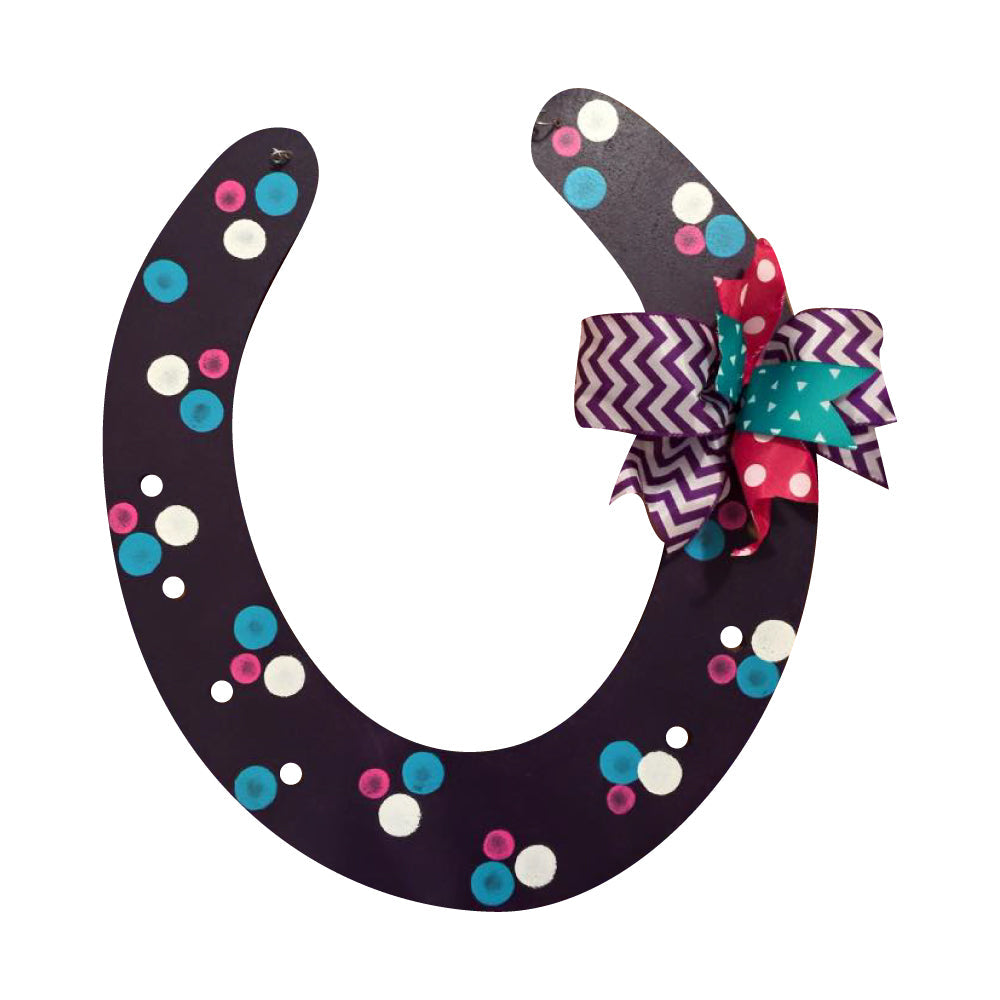 Basic Shape Horseshoe MDF Cutout Nail Holes Pattern - Unfinished For DIY