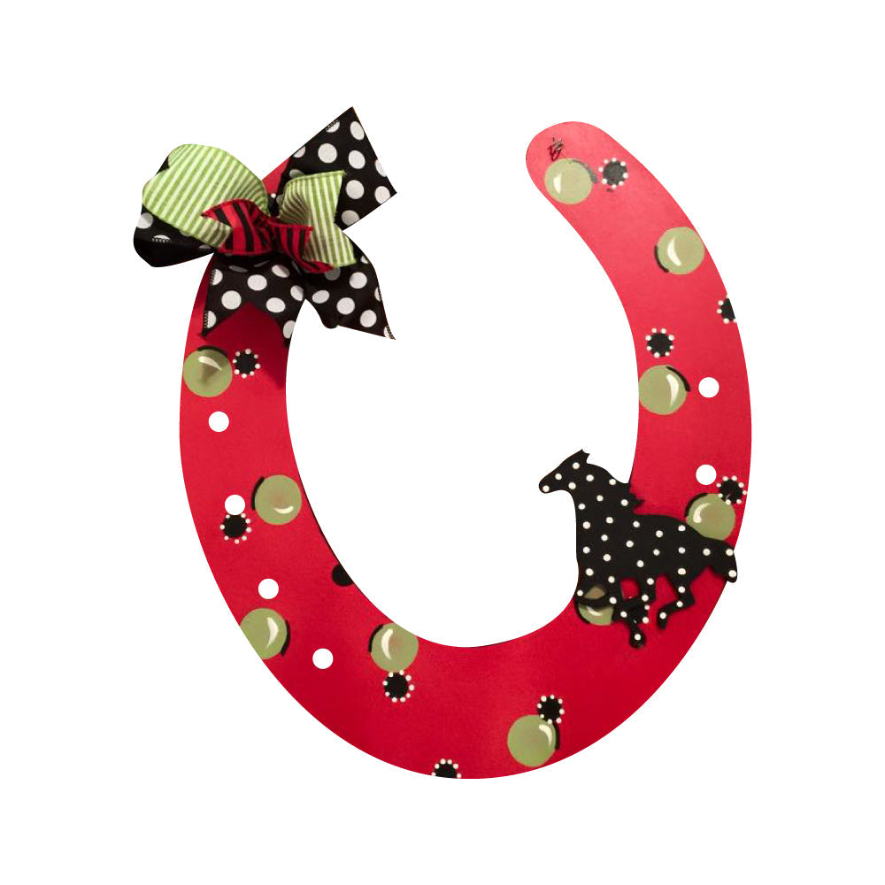 Basic Shape Horseshoe MDF Cutout Nail Holes Pattern - Unfinished For DIY