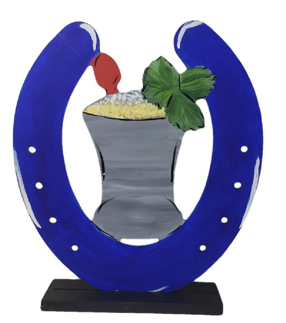 Basic Shape Horseshoe MDF Cutout Mint Julep Glass - Unfinished For DIY