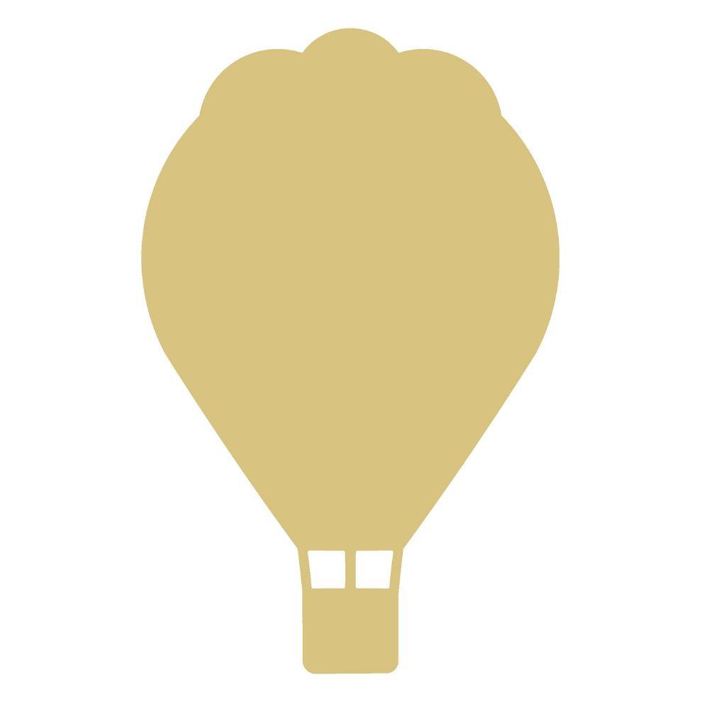 Basic Shape Hot Air Balloon MDF Cutout Silhouette Style 1 - Unfinished For DIY
