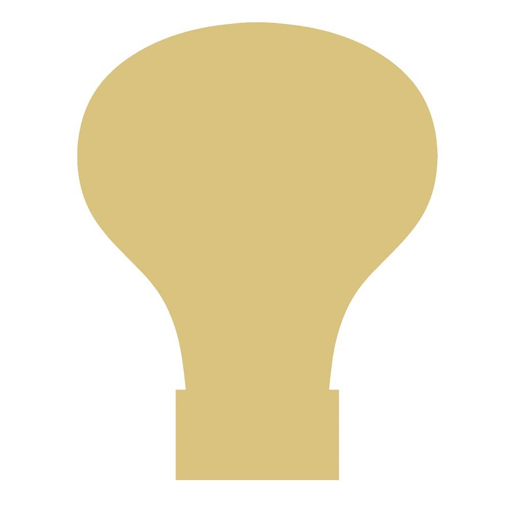 Basic Shape Hot Air Balloon MDF Cutout Silhouette Style 2 - Unfinished For DIY
