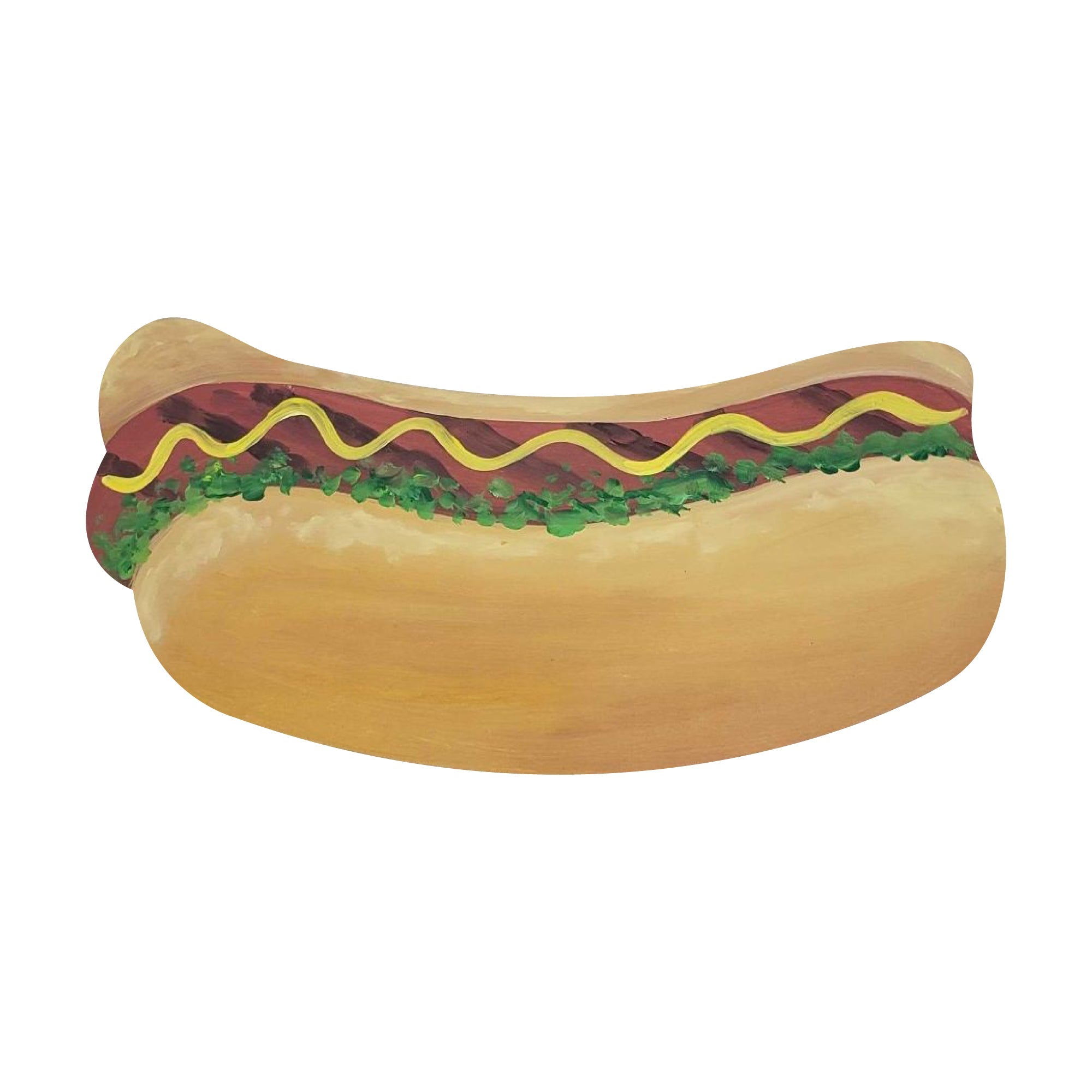 Basic Shape Hotdog MDF Cutout Silhouette - Unfinished For DIY