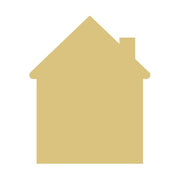 Basic Shape House MDF Cutout Chimney Roofline - Unfinished For DIY