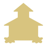 Basic Shape House MDF Cutout House Silhouette Style 3 - Unfinished For DIY