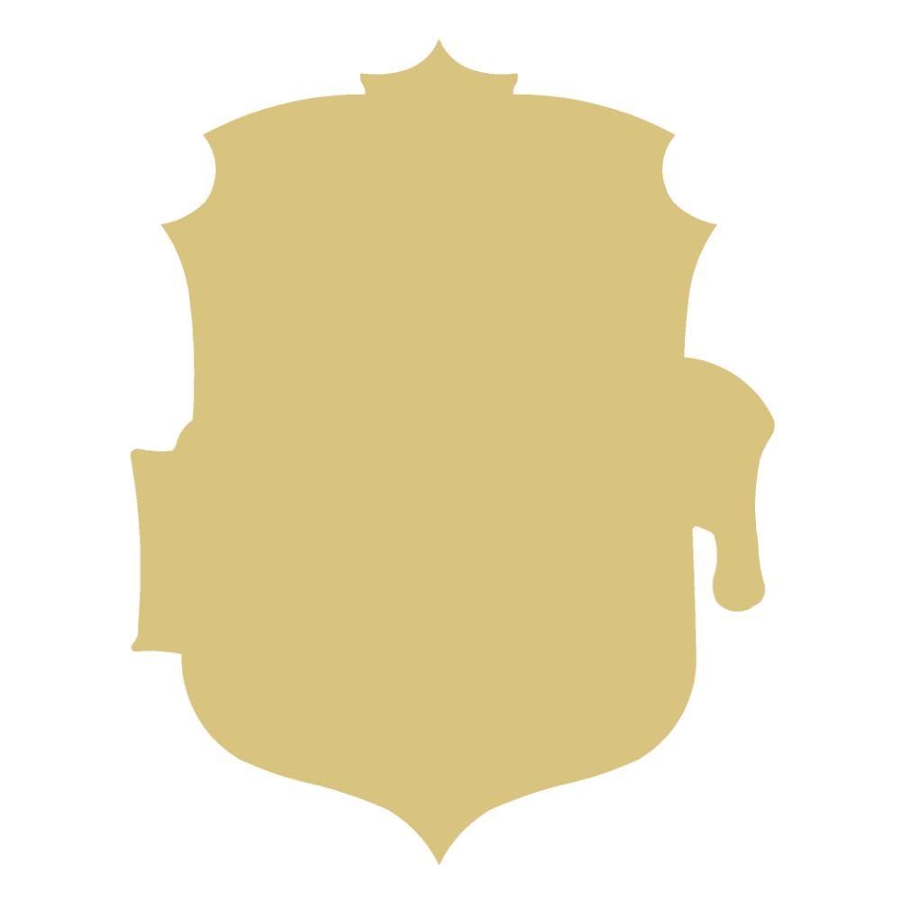 Basic Shape Shield MDF Cutout Heraldic Shield Silhouette - Unfinished For DIY