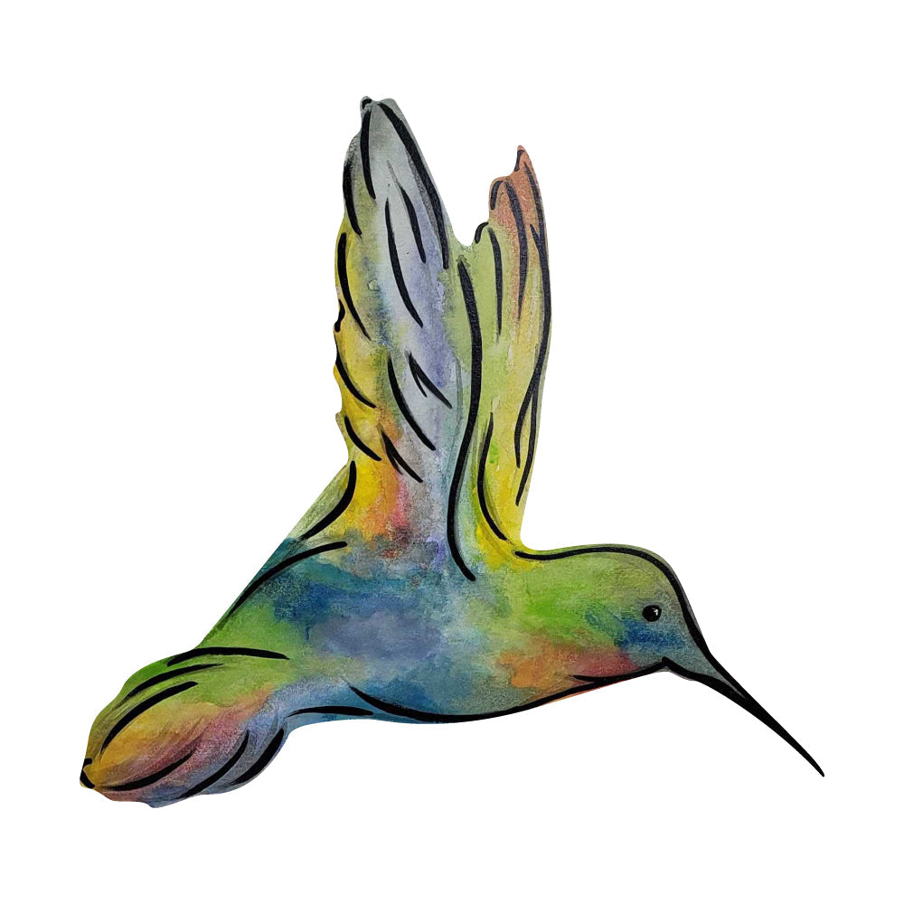 Basic Shape Hummingbird MDF Cutout In-Flight Silhouette - Unfinished For DIY