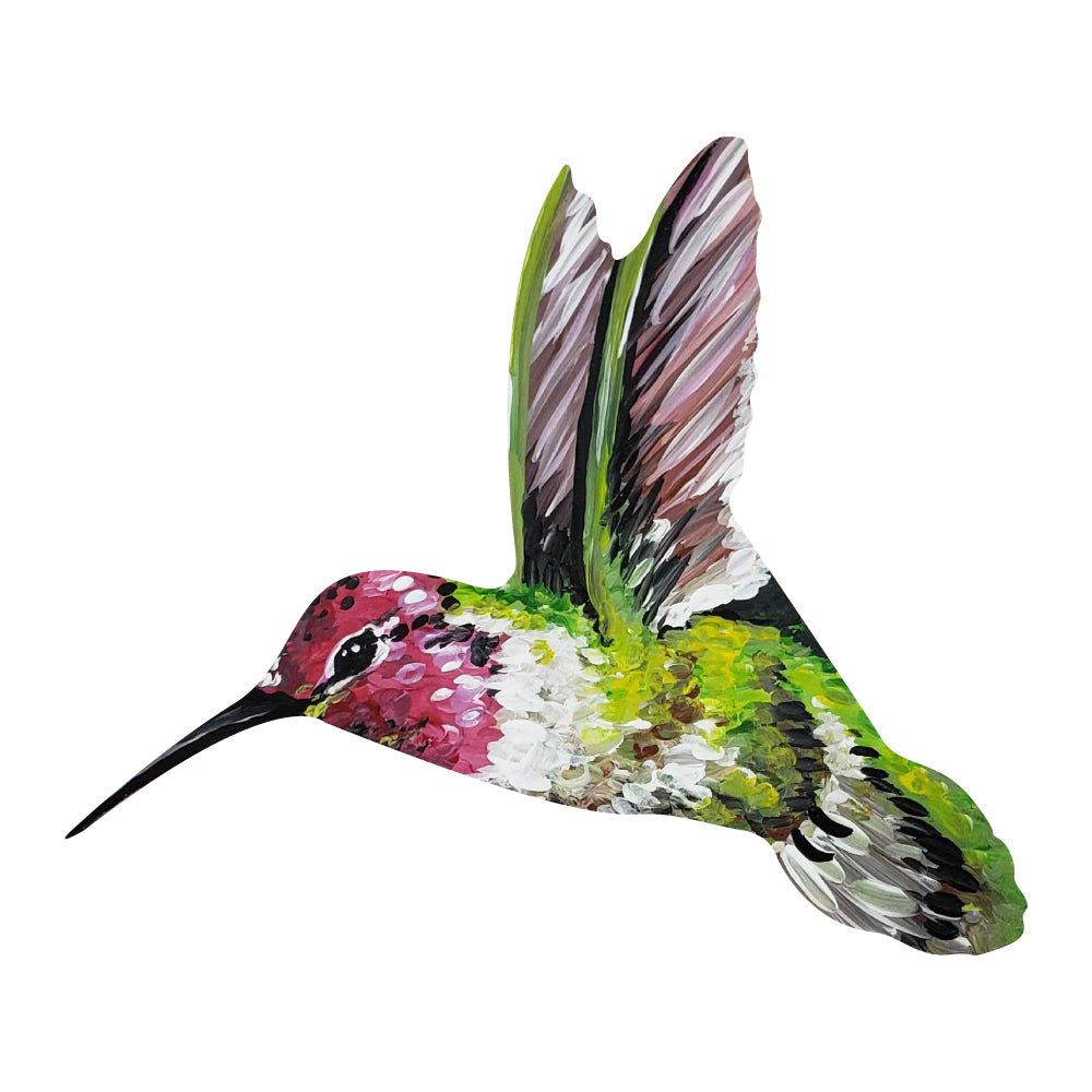 Basic Shape Hummingbird MDF Cutout In-Flight Silhouette - Unfinished For DIY