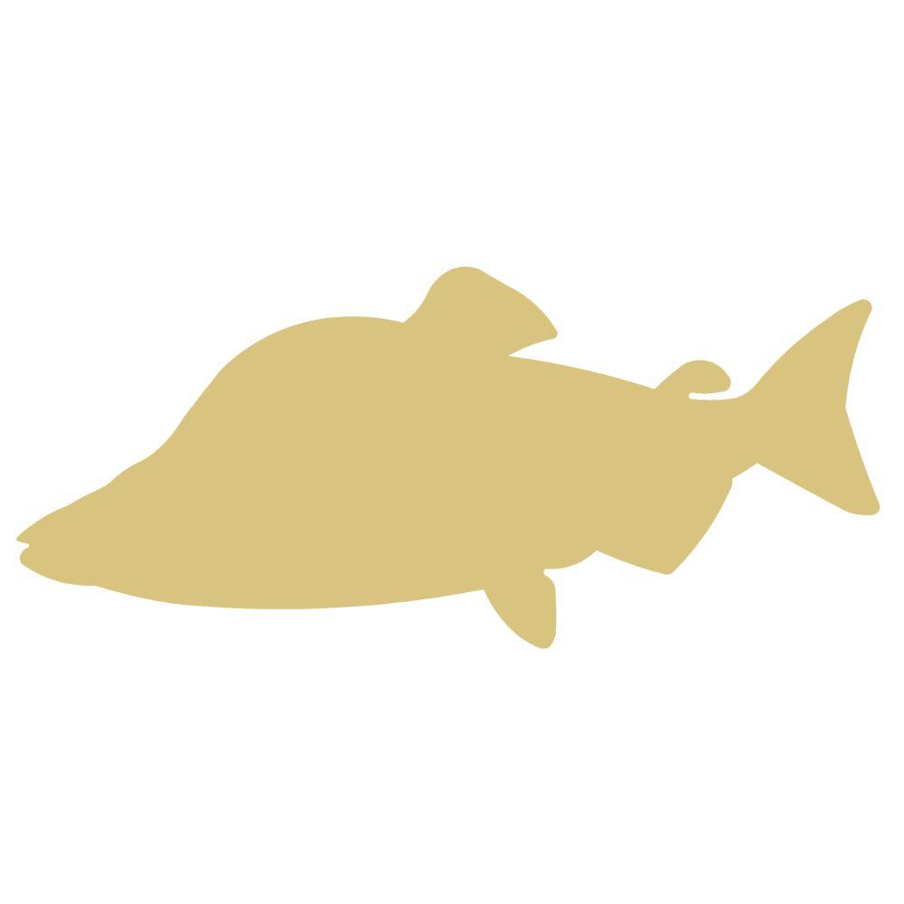 Basic Shape Salmon MDF Cutout Humpy Pink Salmon Silhouette - Unfinished For DIY