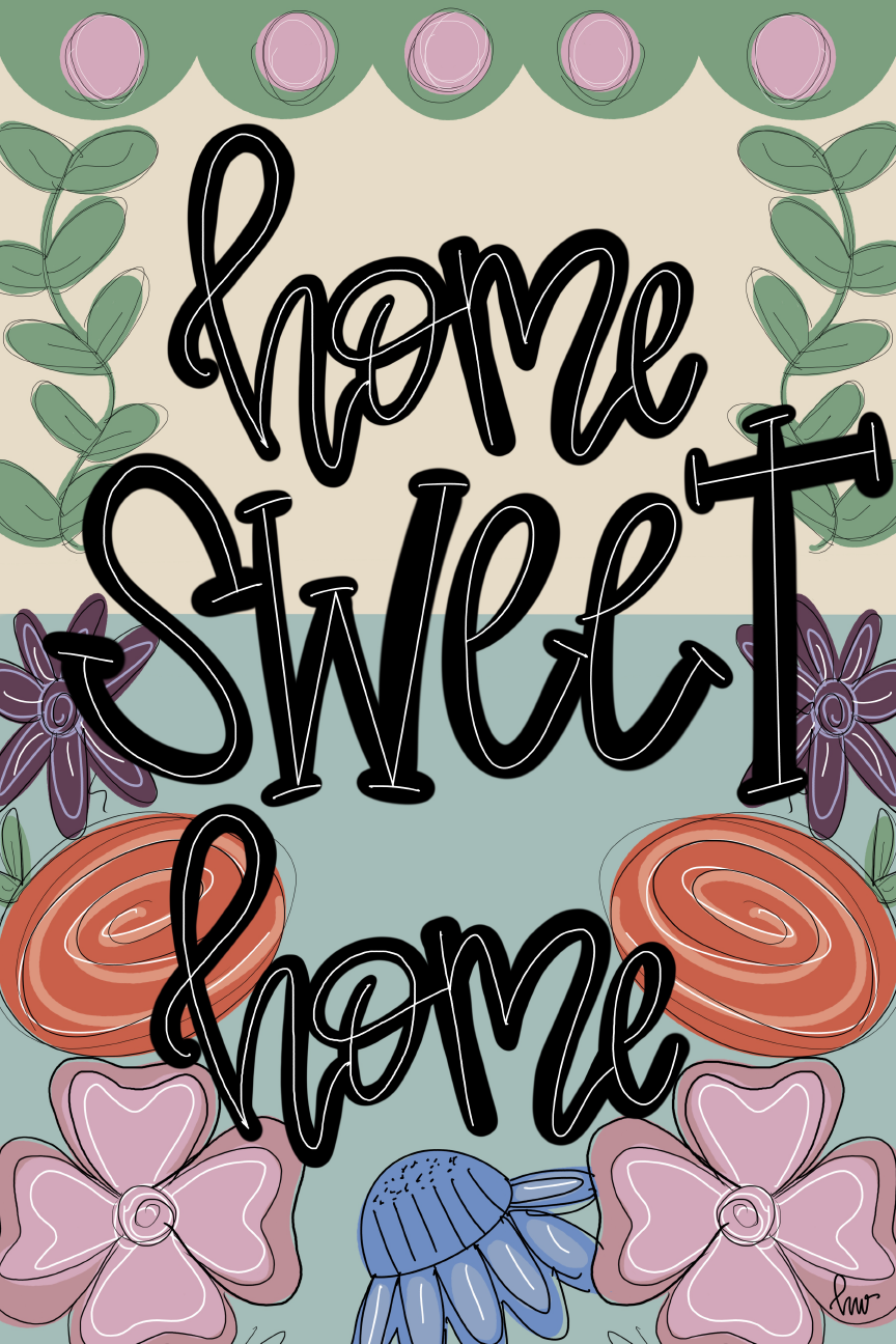 HANWRITTEN HOME SWEET HOME