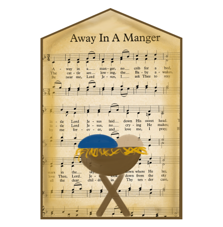HANWRITTEN AWAY IN A MANGER