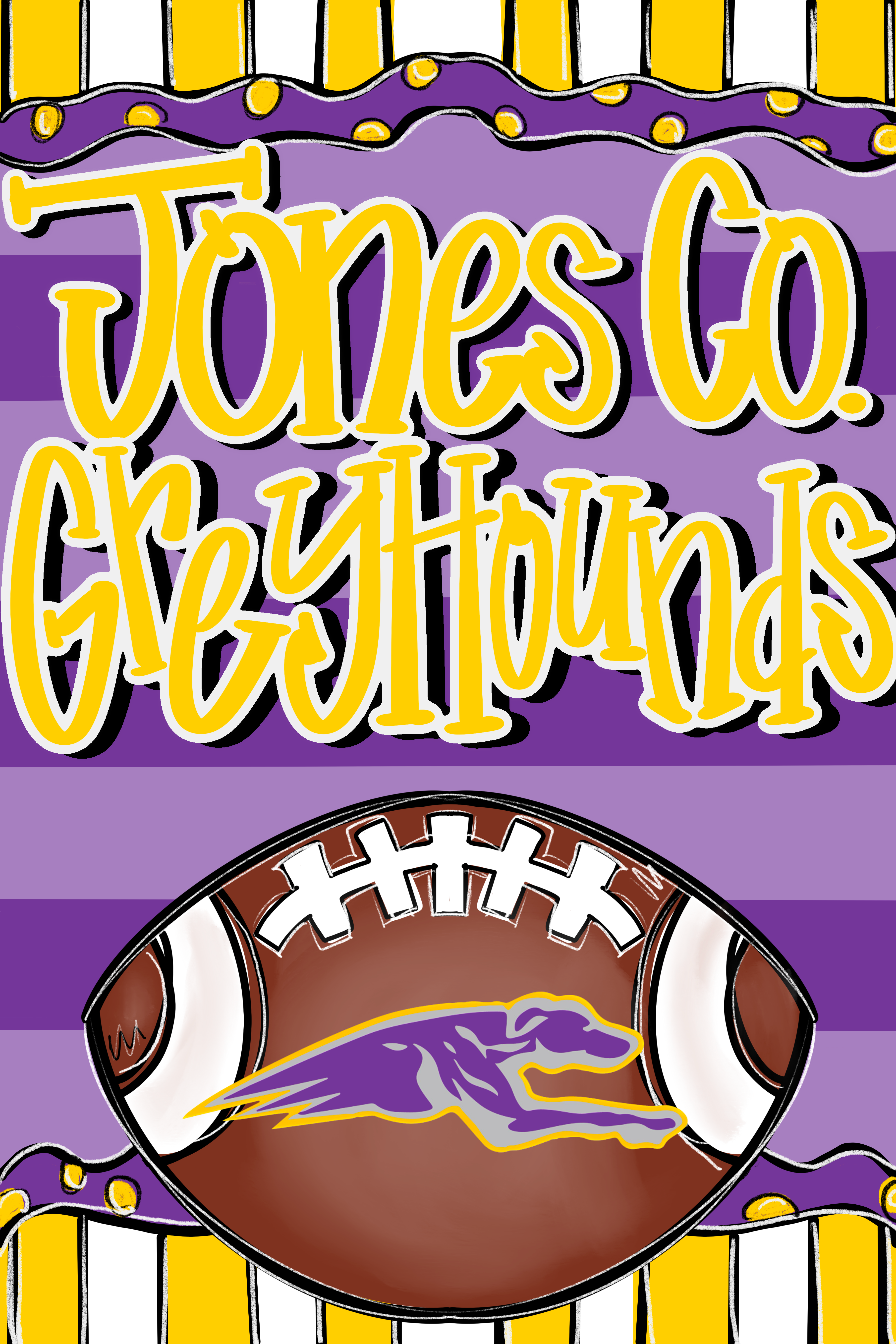 HANWRITTEN JONES CO GREYHOUNDS