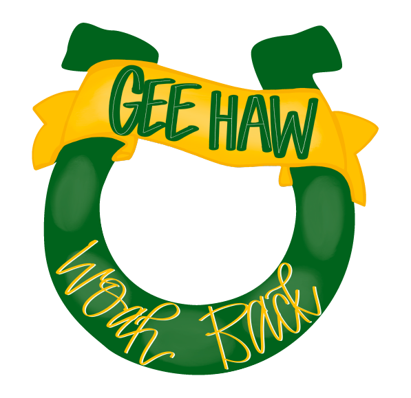 HANWRITTEN HORSESHOE GEE HAW WOAH BACK