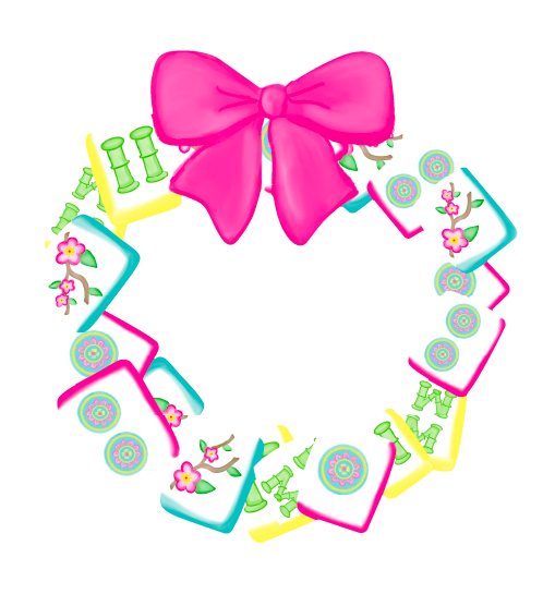 HANWRITTEN WREATH WITH PINK BOW