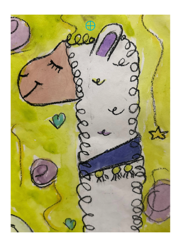 HANWRITTEN COLORFUL LLAMA