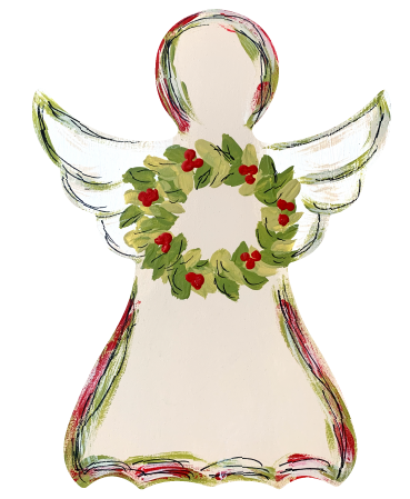 I'VE BEEN FRAMED ANGEL WITH WREATH