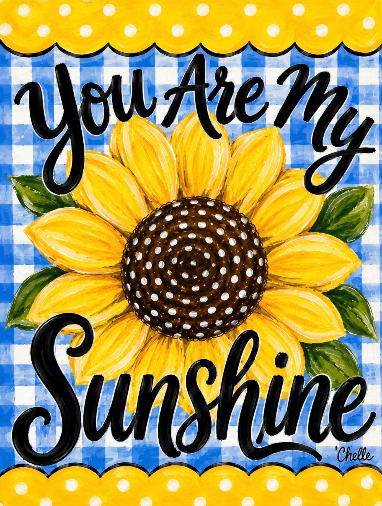 THE HAPPY BUTTERFLY YELLOW TOP AND BOTTOM BLUE WHITE WITH SUNFLOWER YOU ARE MY SUNSHINE