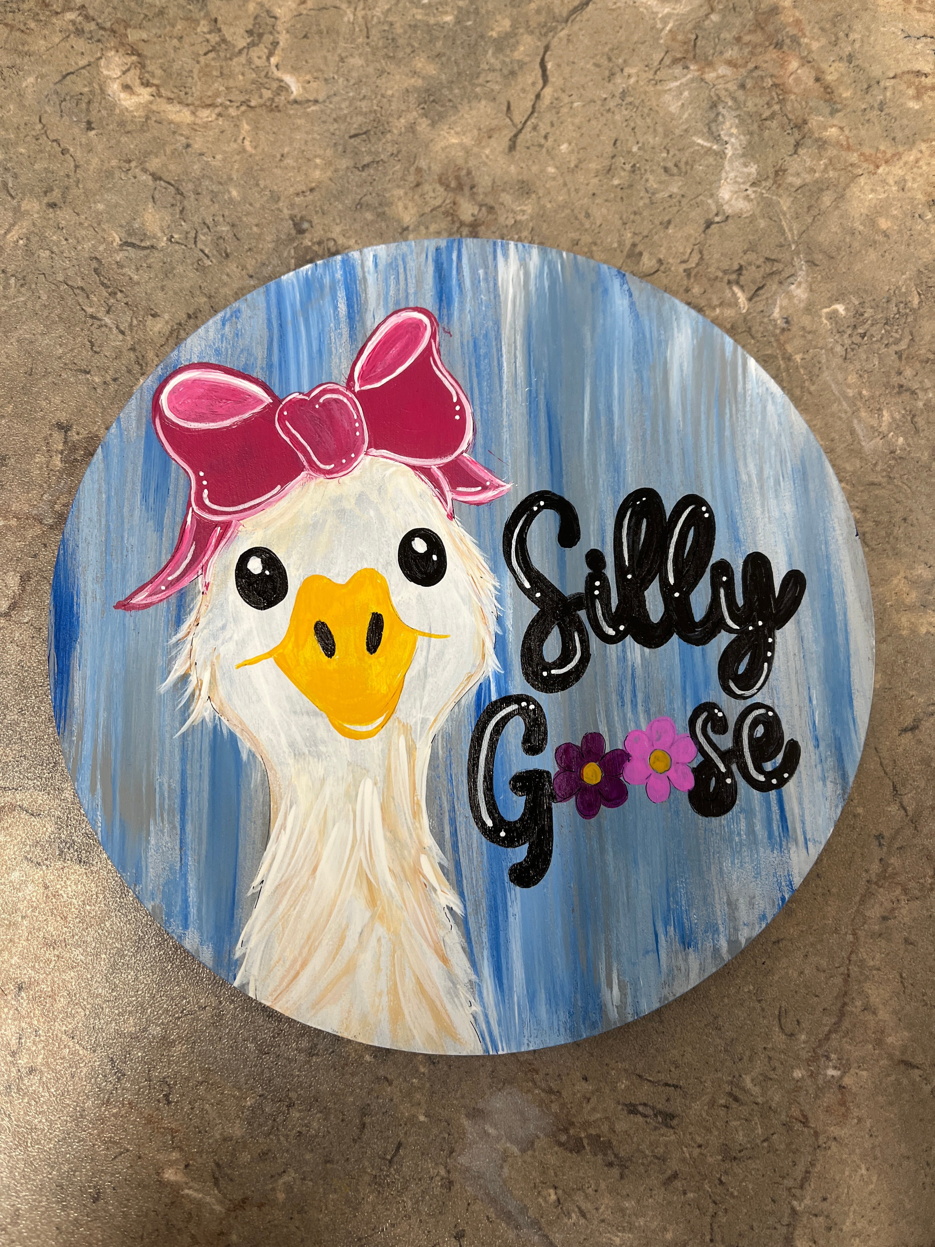 Design By Line Silly Goose with Bow MDF Cutout  - Unfinished for DIY
